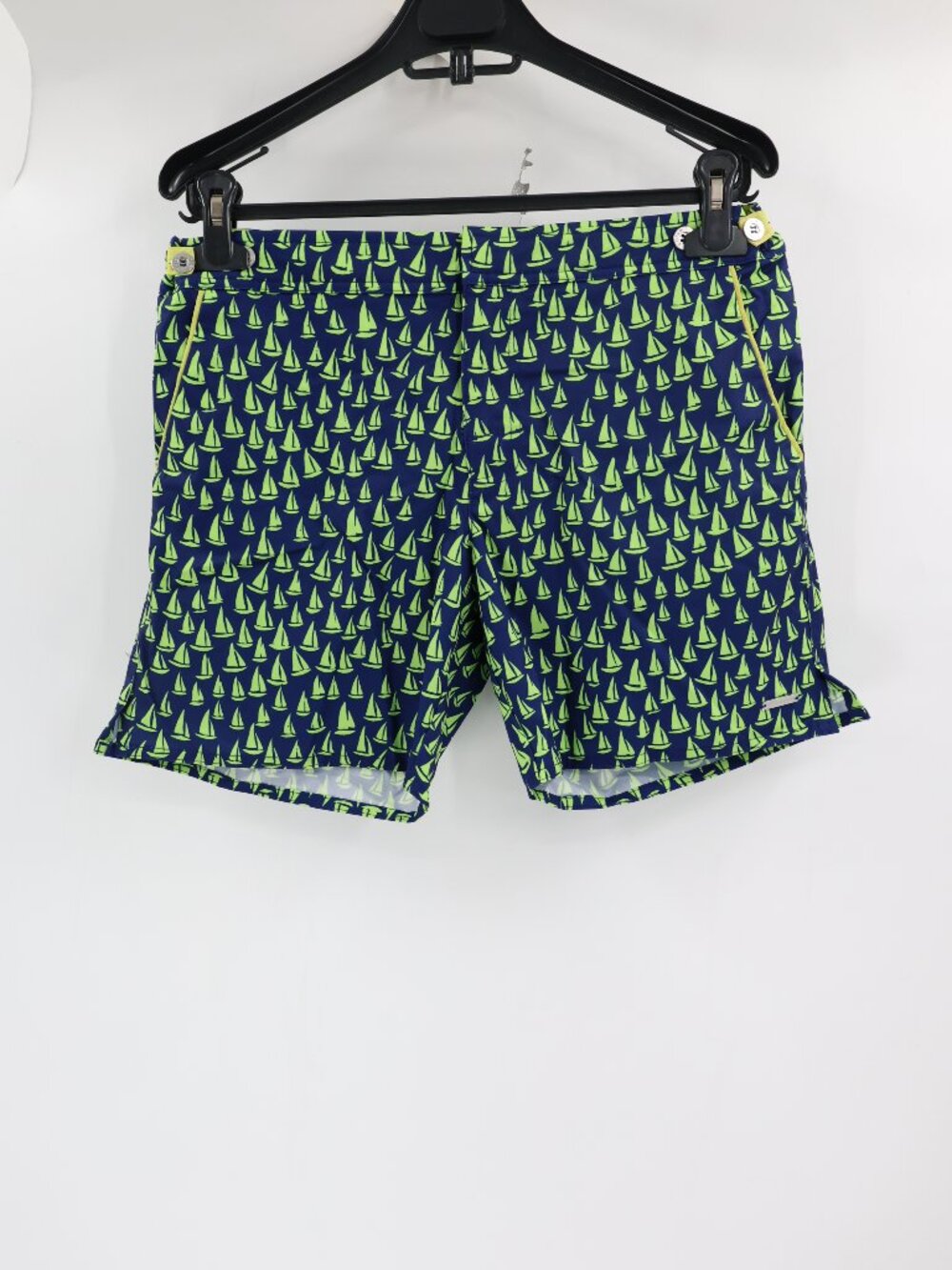 Parke & Ronen Swim Trunks Mens 31 6" Sailboat Print Mesh Lined Pockets Beach